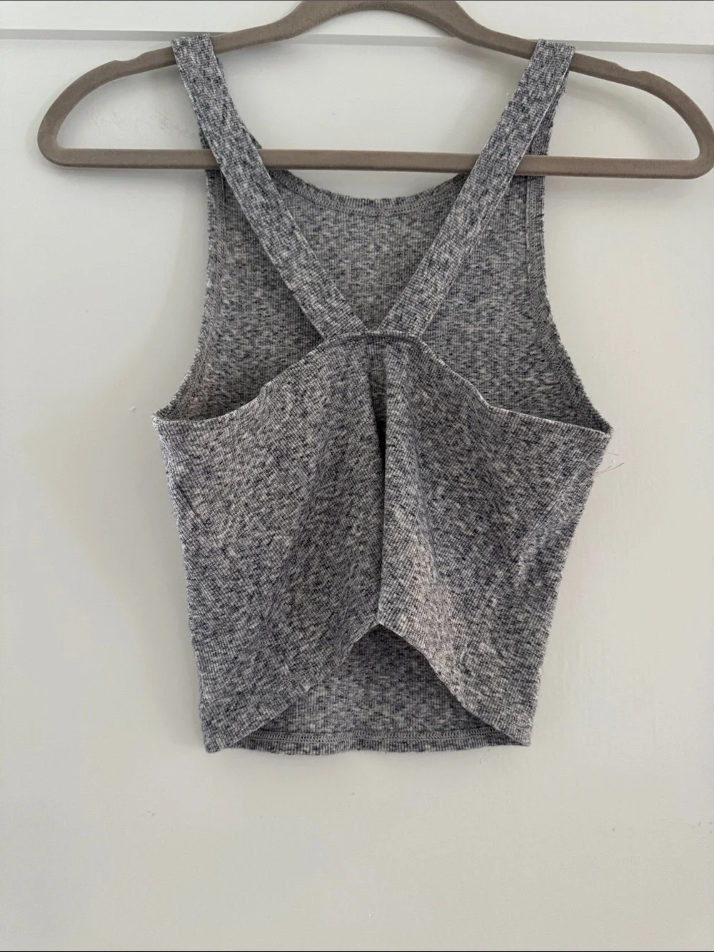 TopShop Heather Gray Ribbed Tank Top | Size 8 - Picture 2 of 5